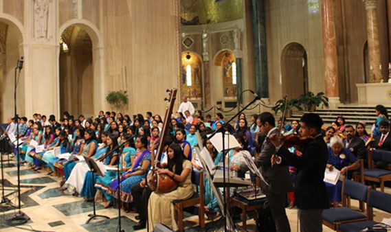 The Syro Malabar choir at National Shrine Washington D.C.